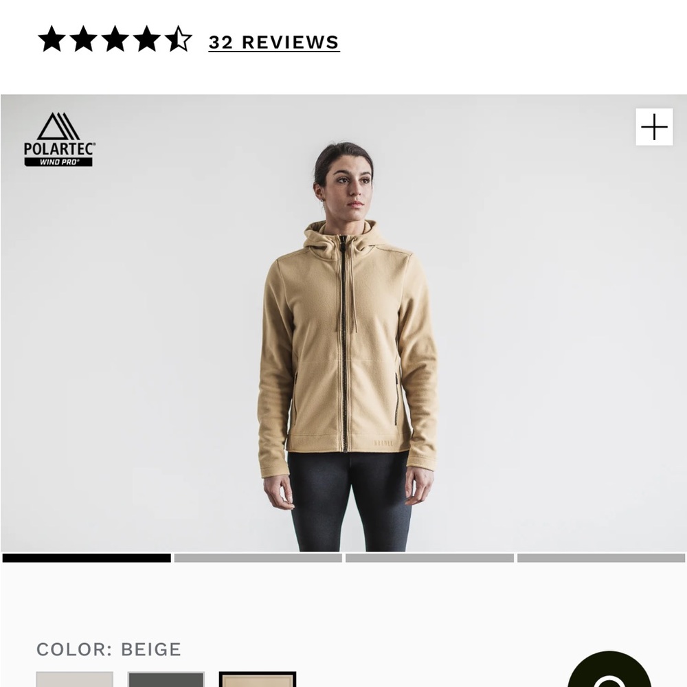 NOBULL women’s Polartec wind pro zip up jacket